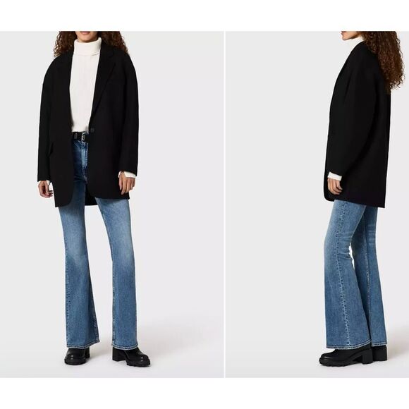 Rag & Bone Danny Splittable Wool Blend Coat Black Size XS Womens - Picture 1 of 7